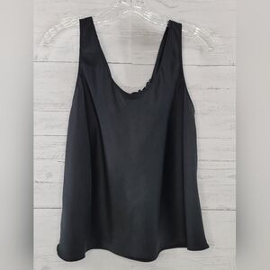 Victoria's Secret Satin Pajama Top, Ribbon Tie, Size Small,‎ Black